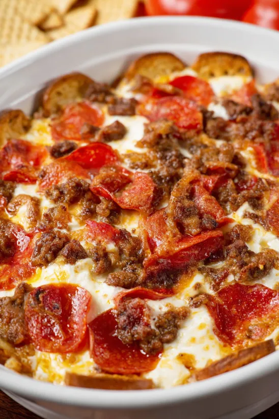 A close up of a pizza with pepperoni and cheese.