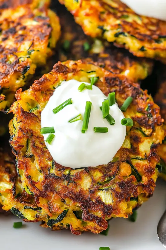 A piece of food with a dollop of sour cream on it.