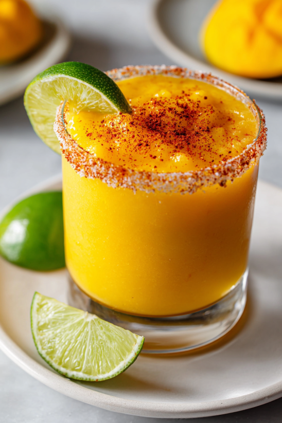 A glass of orange juice with a lime wedge on the side.