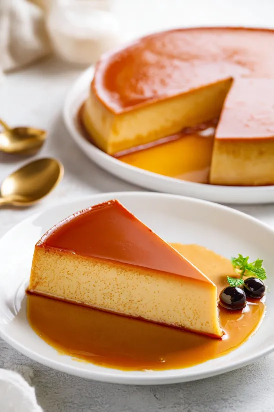 A slice of cake on a plate.