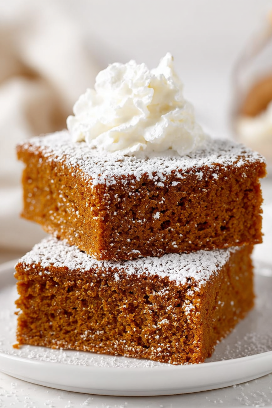 Three pieces of cake with white icing.