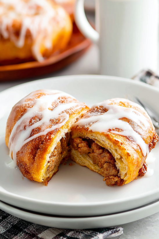 Two pieces of pumpkin pie bombs.