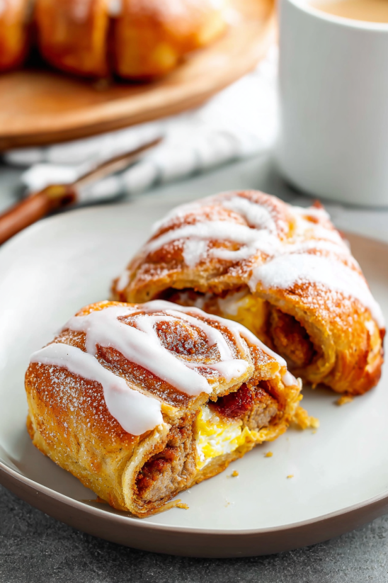 A pastry with white icing and a yellow filling.