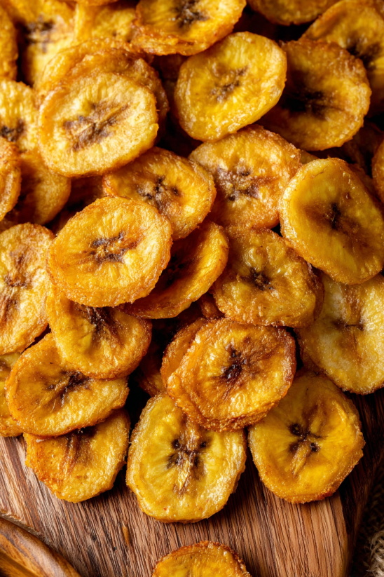 A bunch of bananas on a table.