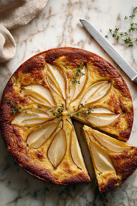 A slice of apple pie on a table.