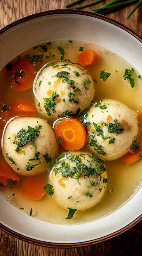 A bowl of soup with carrots and a bagel.