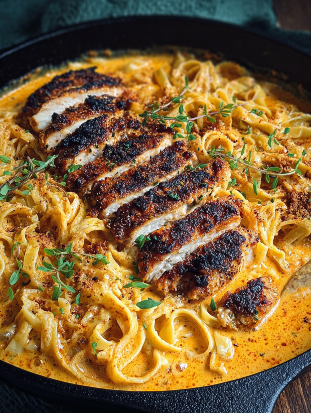 A bowl of food with chicken and noodles.