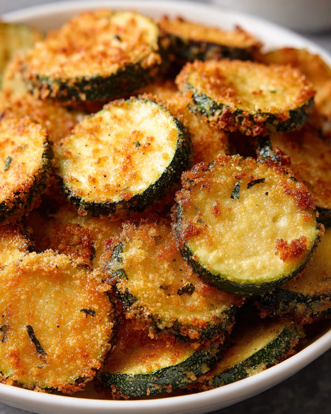 Fried zucchini in a bowl.
