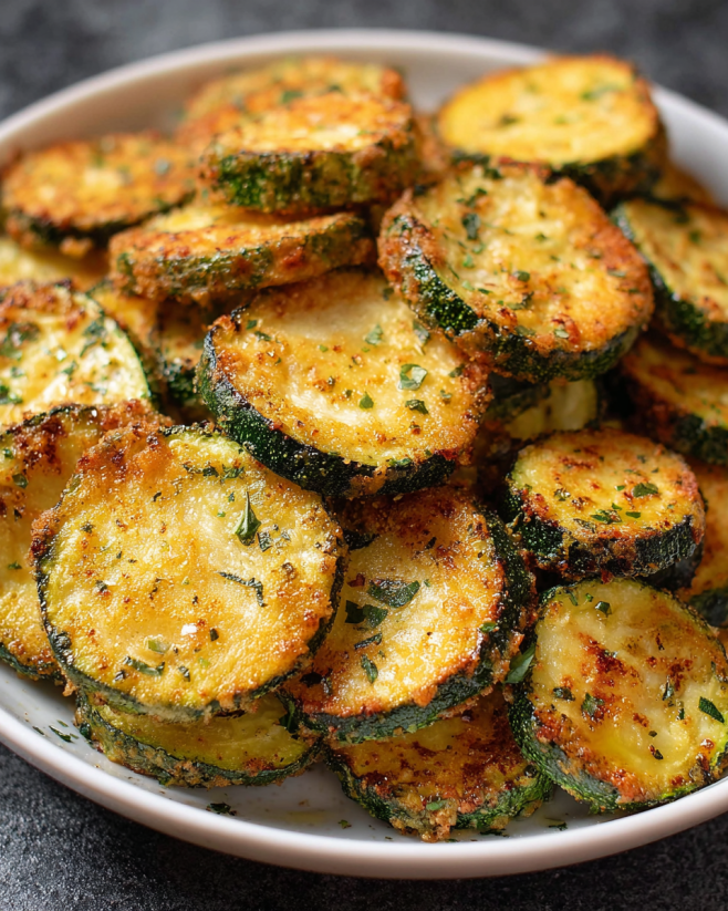 A bowl of fried zucchini.