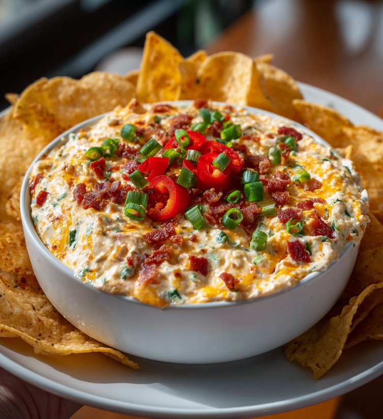A white bowl filled with a dip.