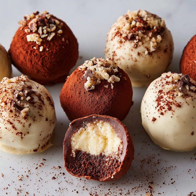 A plate of Tiramisu Truffles.