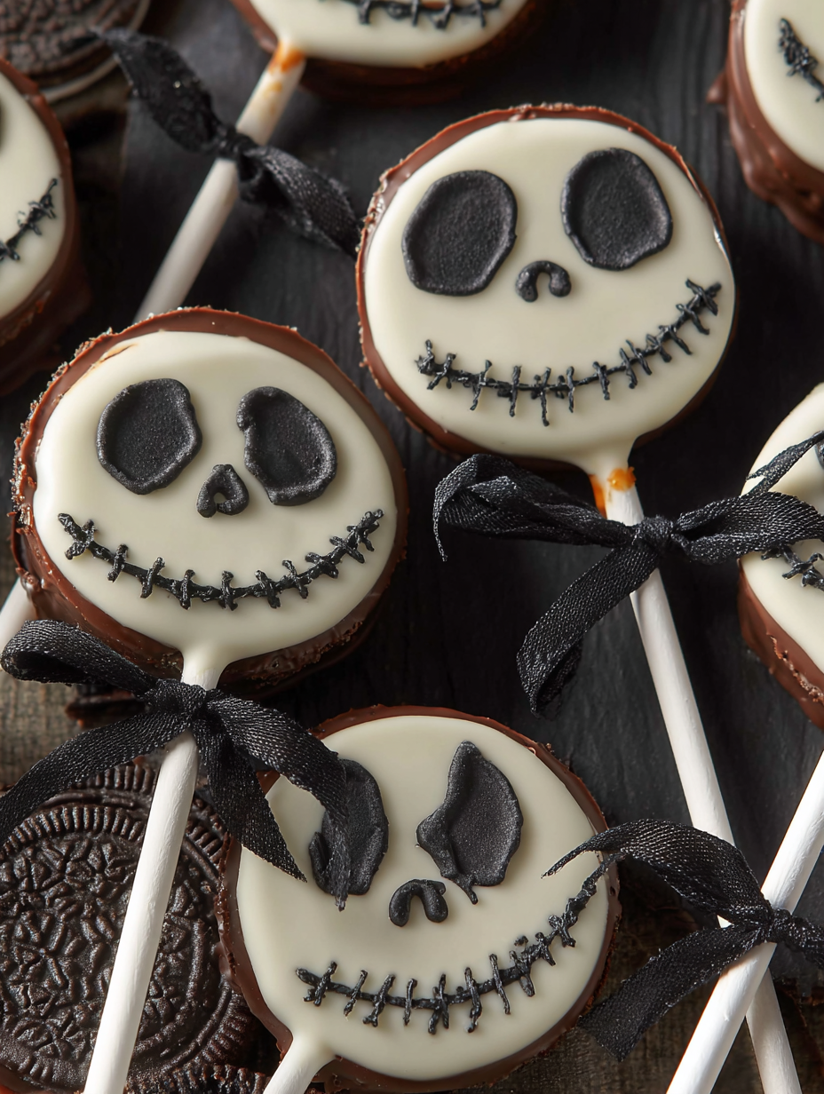 Jack Skellington Oreo Pops.
