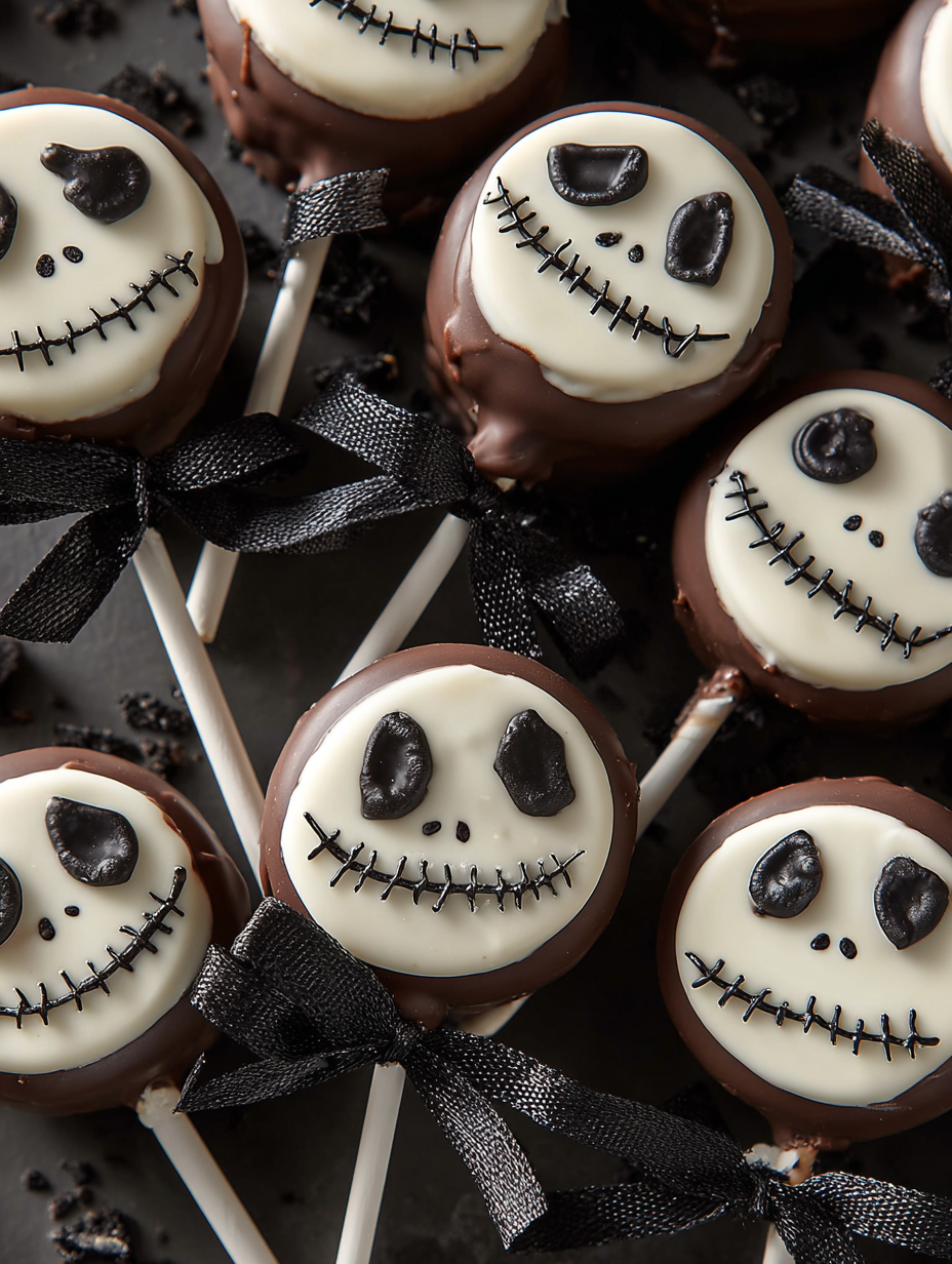 Jack Skellington Oreo Pops.