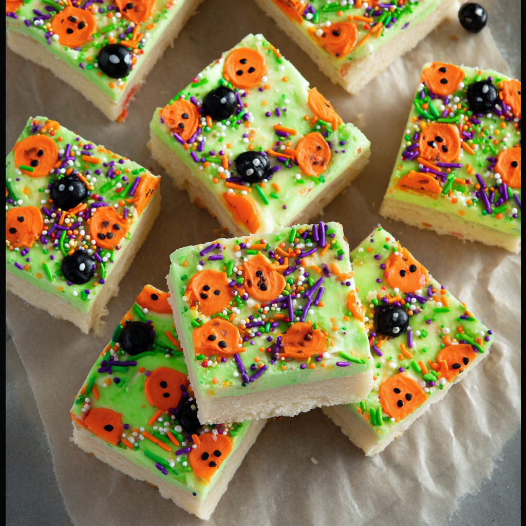 Halloween sugar cookie bars.