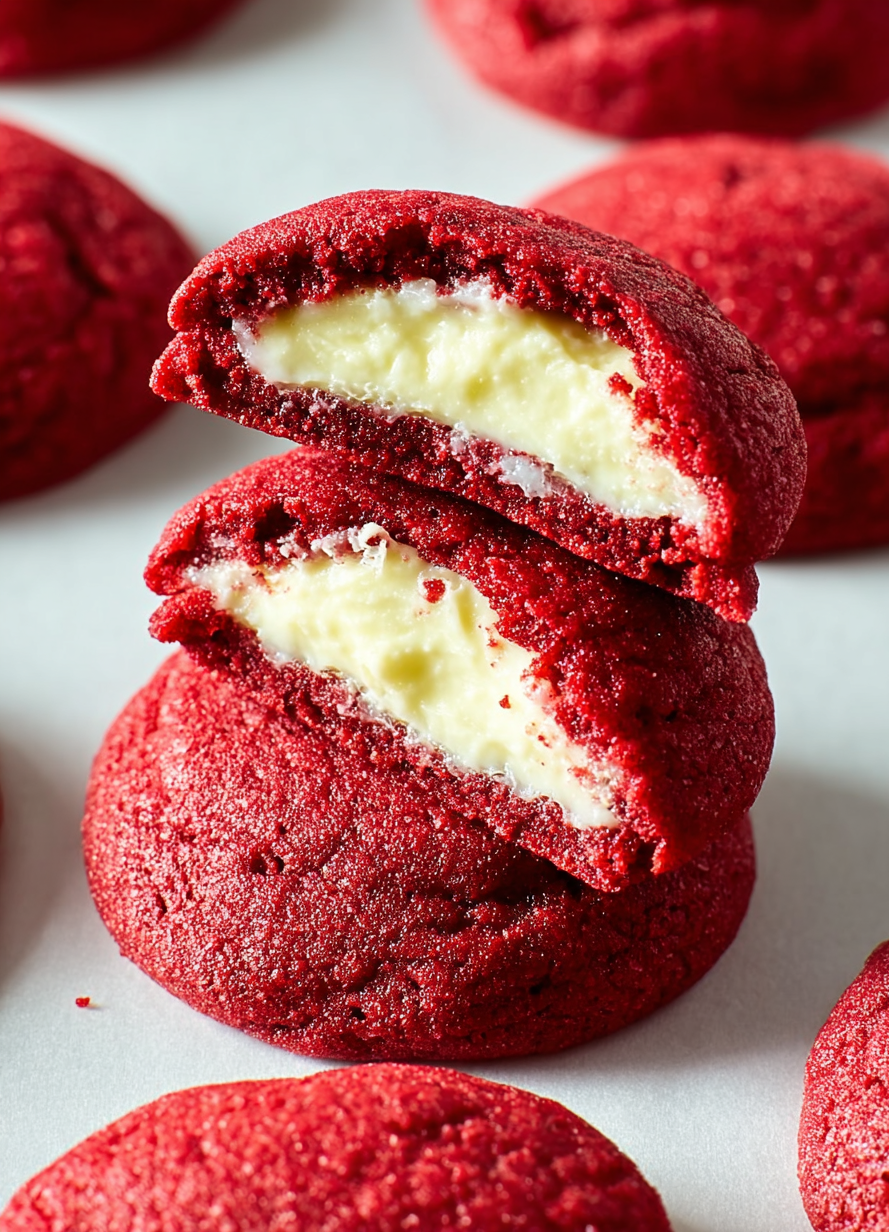 Inside-Out Red Velvet Cookies.