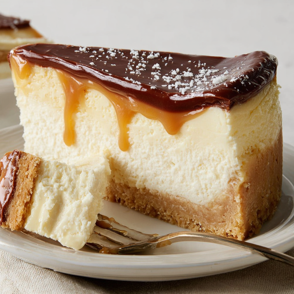 A slice of Millionaire's Cheesecake.