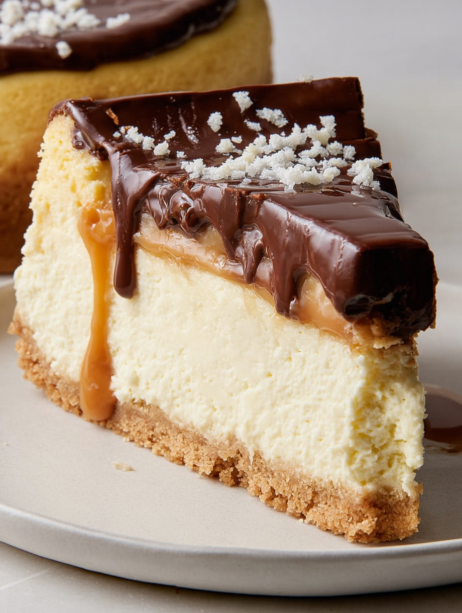 A slice of Millionaire's Cheesecake.