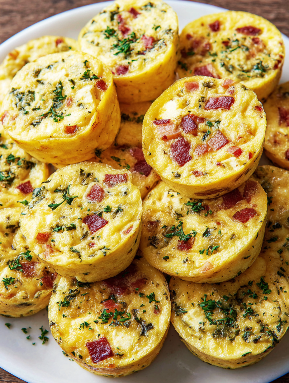 A plate of copycat Starbucks egg bites.