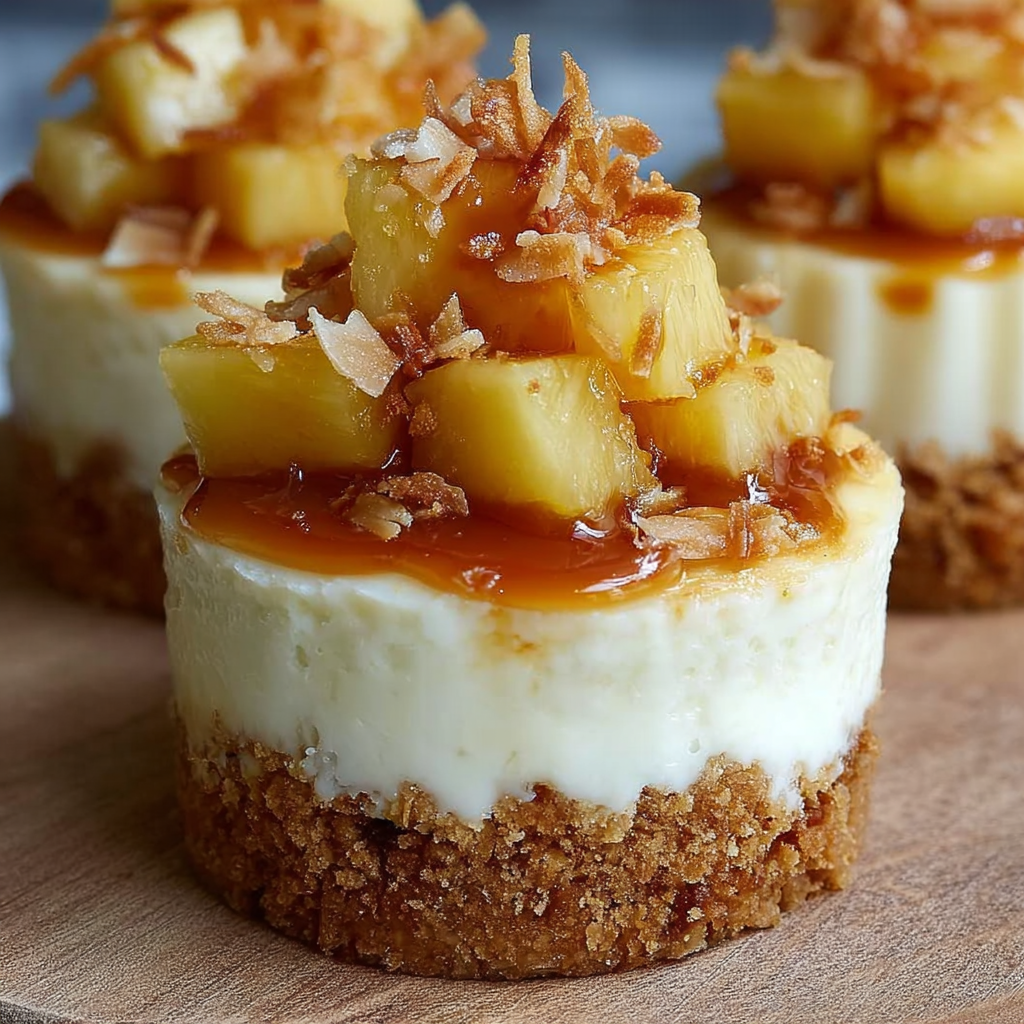 A dessert with pineapple and coconut milk.