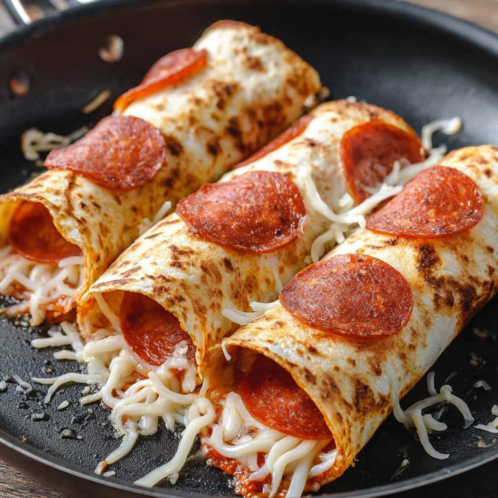 A plate of pepperoni pizza rollups.