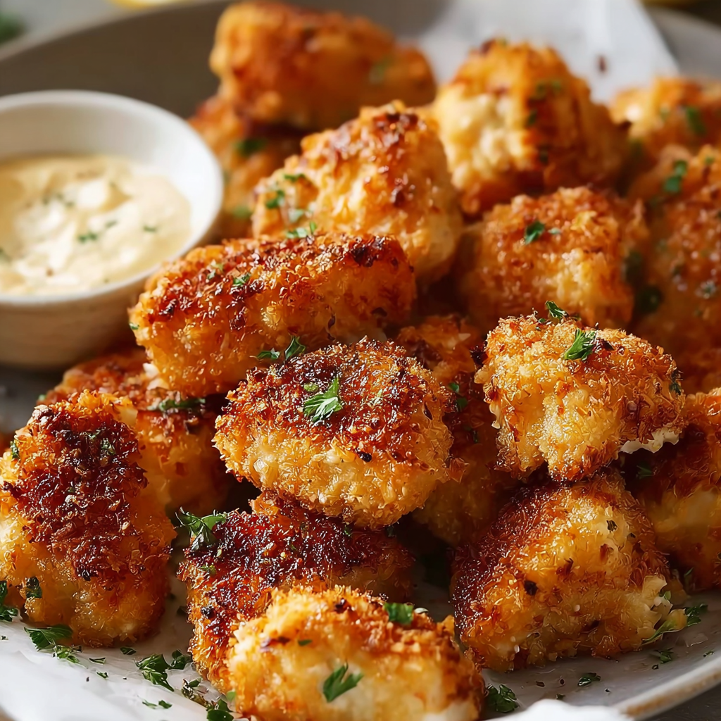 A plate of melt-in-your-mouth chicken bites.