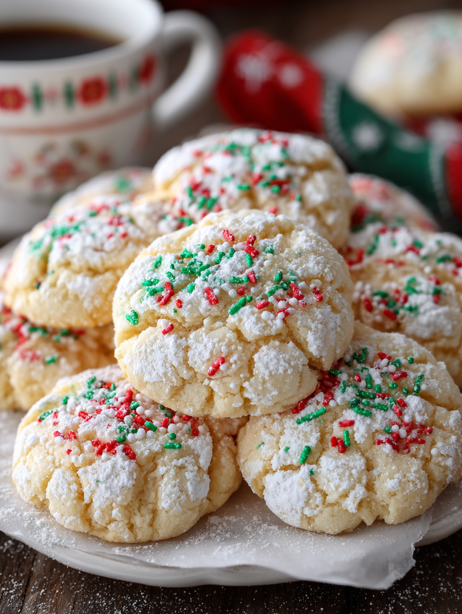 A plate of Christmas cookies.