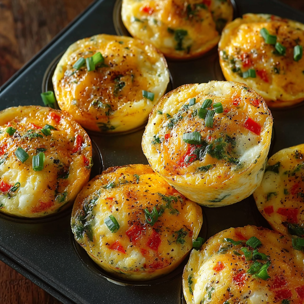 A tray of cottage cheese egg bites.