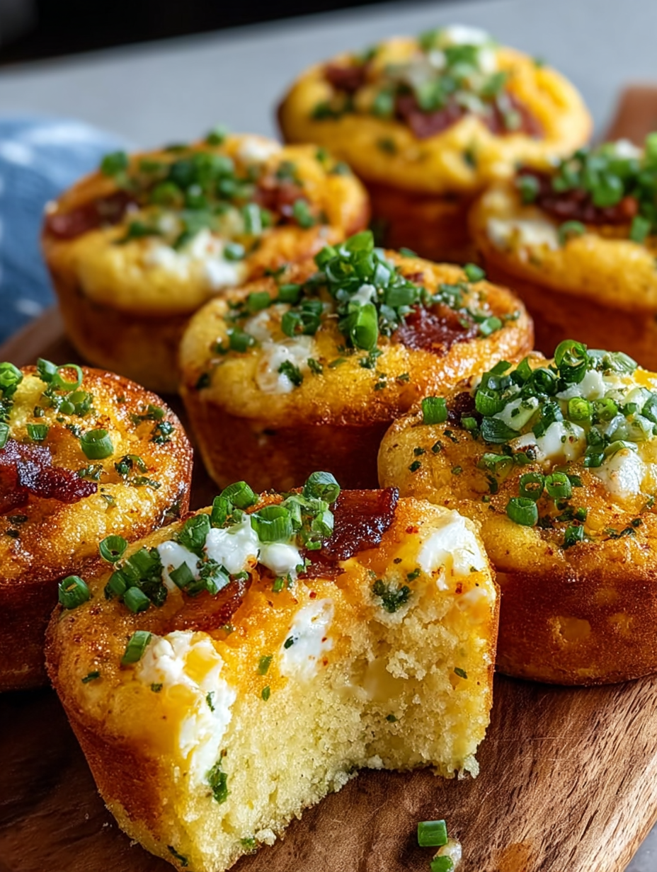 Mini cornbread egg sliders on a wooden board.