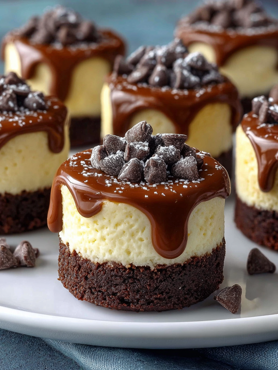 Brownies with chocolate drizzle and chocolate chips.