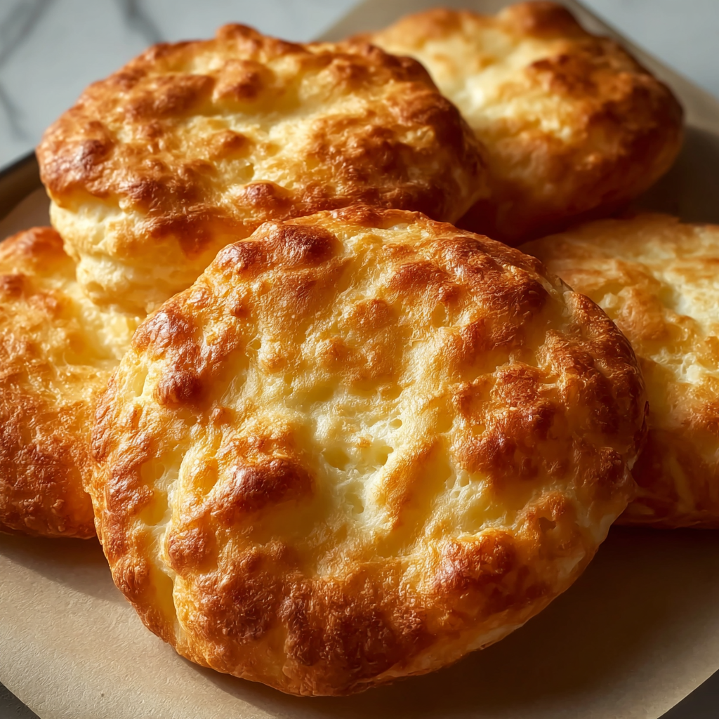 Fluffy cottage cheese cloud bread.