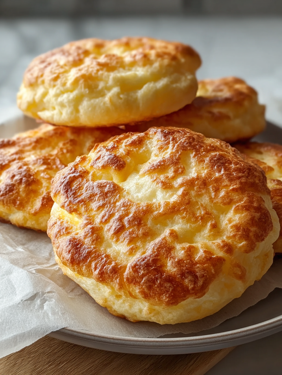 Fluffy cottage cheese cloud bread.