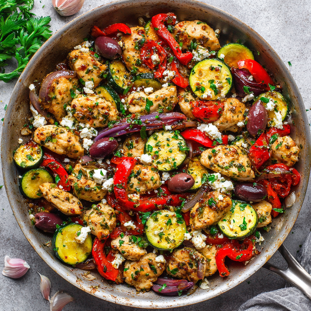 A delicious Mediterranean chicken stir fry recipe for quick meals.