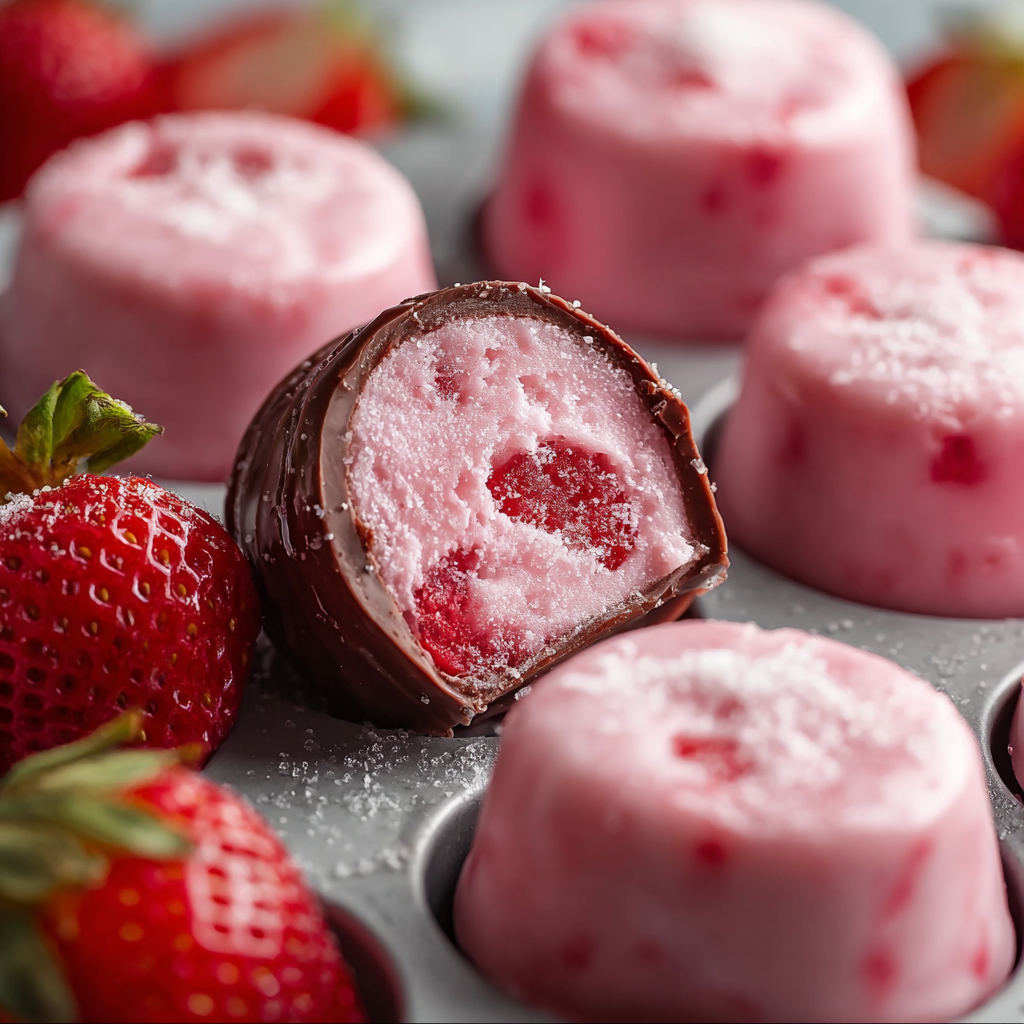 A delicious frozen strawberry yogurt bites recipe to try today.