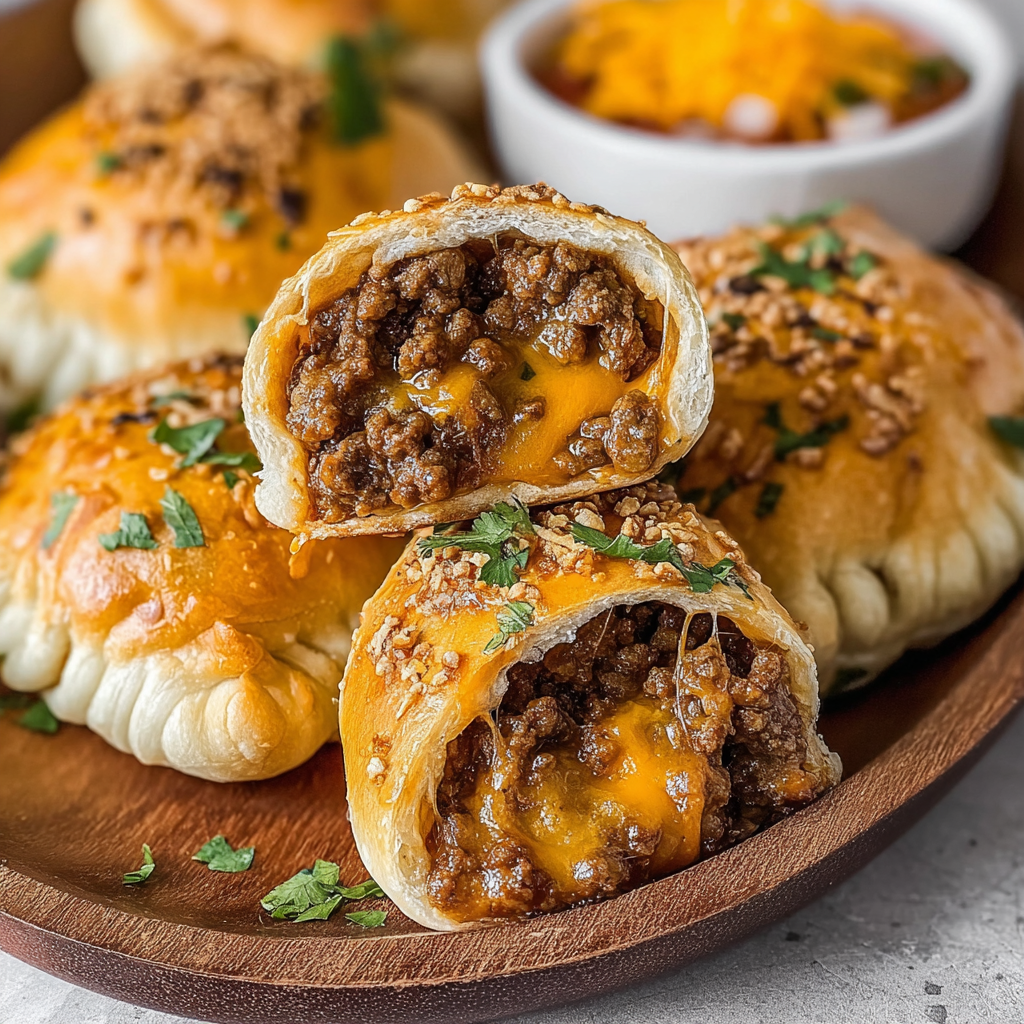 A plate of air fryer cheesy taco bombs.