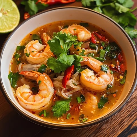 A bowl of Thai Shrimp Soup.