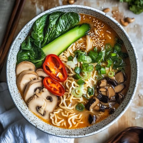 A bowl of vegan spicy miso ramen.