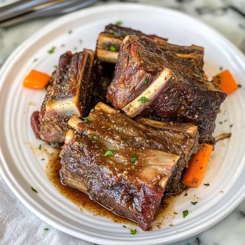 A white plate with meat on it.