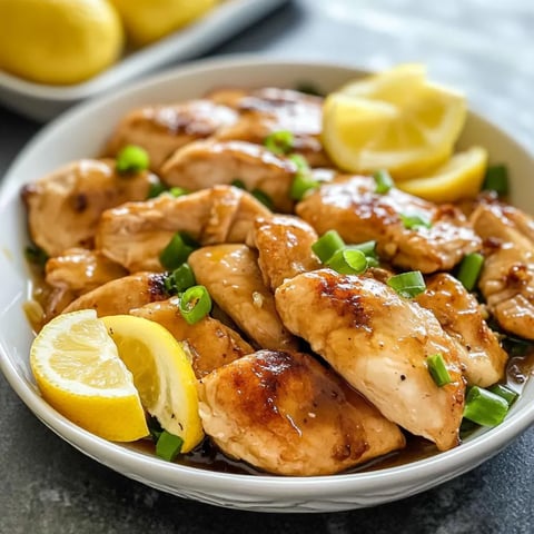 A bowl of Chinese Lemon Chicken.