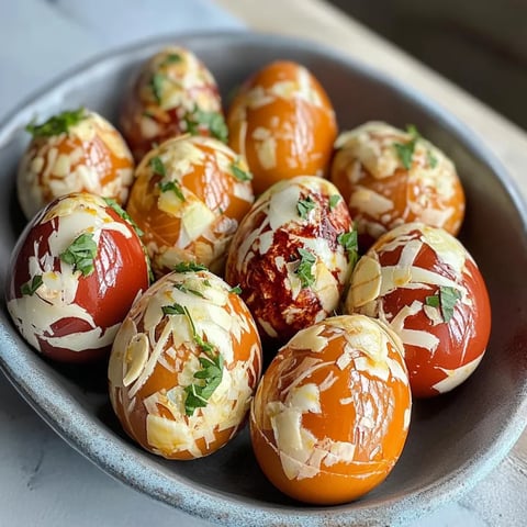 A bowl of eggs with cheese on top.