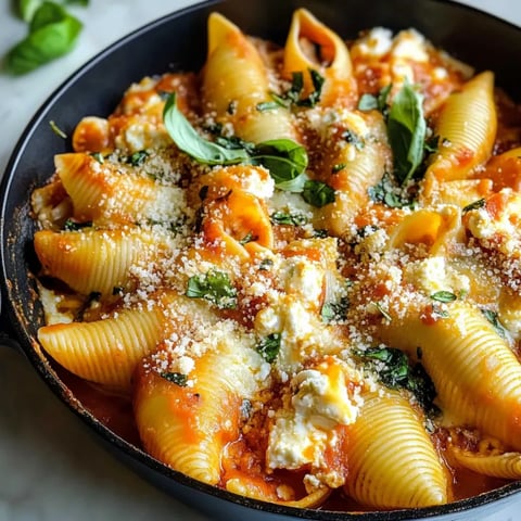 A pan of pasta with spinach and ricotta cheese.