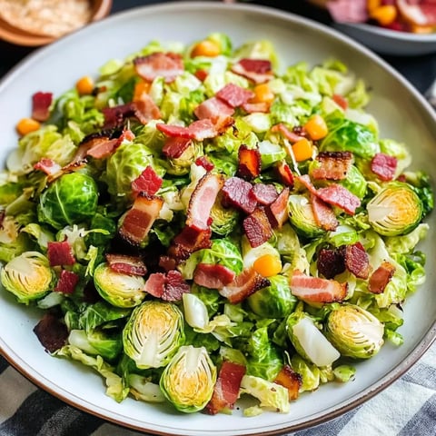 A plate of food with bacon and greens.
